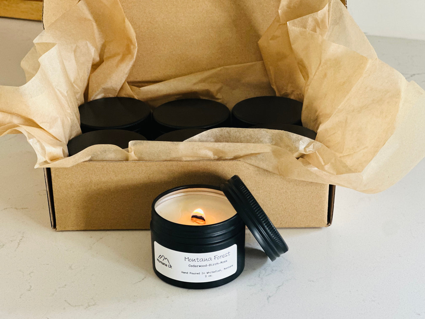 Black Candle Tin Gift Set